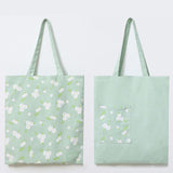 Weiyinxing Canvas Bag Female Cloth Art Large Hand-Held Korean Version Students' Class Schoolbag One-Shoulder Handbag Shopping Bag