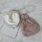 Weiyinxing Female 2024 New Candy Color Mini Pu Handbag Mobile Bag One Shoulder Straddling Bucket Soft Bag Girl