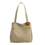 Weiyinxing Large Capacity Canvas Bag Single Shoulder Bag Women's 2024 Autumn And Winter New Student Bag Simple Versatile Canvas Bag