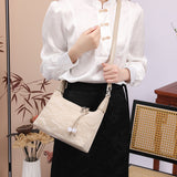 Weiyinxing New Style In Spring And Summer, A New Chinese Minority Girl Dumpling Bag With An Oblique Span Of Pure Color Simple Wind Satchel