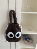 Weiyinxing Women Korean Version Of The East Gate Hot Hairy Bucket Bag Handbag Big Eyes Lovely Autumn And Winter Women's Bag Tide