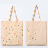 Weiyinxing Canvas Bag Female Cloth Art Large Hand-Held Korean Version Students' Class Schoolbag One-Shoulder Handbag Shopping Bag