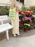 Weiyinxing Bag Women's Single Shoulder Handbag Small Fresh Bag Female Alphabet Printed Portable Female Bag Leisure Simple Student Bag