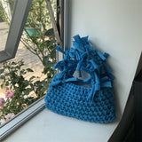 Weiyinxing Bian Chunxia Handbag Hand-Woven Women's Bag Leisure Small Fresh Hollowed-Out Bag Minority Design Holiday Bag