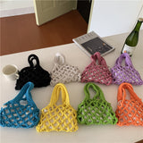 Weiyinxing Bag, Women's Leisure Handbag, Small Cute Bucket Bag, Hollowed-Out Handbag, Hand-Carried Daily Bag.
