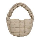 Weiyinxing Pleated Bag Cloud Bag Small Plaid Down Cotton Suit Bag 2024 New Hand Bag Fashion Handbag