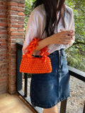 Weiyinxing Bian Chunxia Handbag Hand-Woven Women's Bag Leisure Small Fresh Hollowed-Out Bag Minority Design Holiday Bag