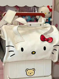 Weiyinxing Cartoon Cute Big Bag One-Shoulder Bow Hello Kitty Handheld Fitness Bag Slanted Travel Bag