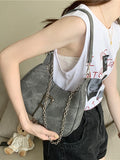 Weiyinxing Minority Bag Female 2024 High-Quality Crescent Bag Vintage One-Shoulder Armpit Bag 100 Chain Handbag