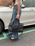 Weiyinxing Rivet Locomotive Bag ABG Spice Girl Bag High Capacity One-Shoulder Oblique Handbag