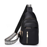 Weiyinxing New Chest Bag Lady's Oblique Bag Fashion PU Soft Leather One-Shoulder Bag Leisure Travel