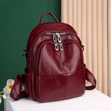 Weiyinxing Soft Leather Backpack Korean Version Large Capacity Fashion Ladies Backpack Travel Backpack Women's Backpack