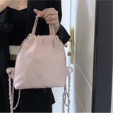 Weiyinxing Women's Bag 2024 New Trend Brand Korean Minority Fashion Double-Shoulder Bag Diamond Hand Chain Small Fragrant Wind Bag