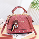 Weiyinxing Female 2024 Autumn And Winter Handbag Korean Version Of Fashion Atmosphere Steel Clip Ling Ge Pillow Bag One-Shoulder Cross-Body Bag