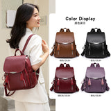 Weiyinxing Women's 2024 New Korean High-Capacity Bags Fashionable Soft Leather Ladies Backpack Fashion Travel