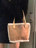 Weiyinxing New Lamb Bag Winter New Vintage Todd Bag Fashionable One-Shoulder Handbag