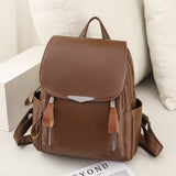 Weiyinxing Women's 2024 New Korean High-Capacity Bags Fashionable Soft Leather Ladies Backpack Fashion Travel