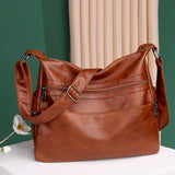 Weiyinxing Soft Leather Women's Bag 2024 New Handbag Ladies' Purse Large Capacity Middle-Aged Mother Shoulder Bag