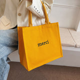 Weiyinxing School Students In Class Single Shoulder Tote Bag Female 2024 New Fashion Versatile Large Capacity Portable Canvas Commuter Bag