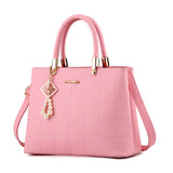 Weiyinxing [Recommended] Women's Bag 2024 Embroidered Thread Plaid Handbag Middle-Aged Mother Bag Large Capacity Single Shoulder Cross-Body Bag