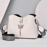 Weiyinxing Chen Female Bag] 2024 New Bow Knot Shell Bag Simple Large Capacity Fashion Pure Color Cross-Body Bag