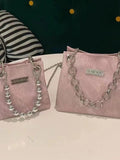 Weiyinxing New Style Of Original High-Level Sense, A Small Number Of Cowboy Chains, A Small Square Bag, A Hot Girl Pink Mini Handheld Shoulder Bag