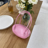 Weiyinxing Bag Women's Bag Minority One-Shoulder Chain Oval Bag Simple Spring And Summer Handbag Advanced Fashion Mobile Bag