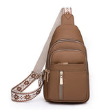 Weiyinxing New Chest Bag Lady's Oblique Bag Fashion PU Soft Leather One-Shoulder Bag Leisure Travel