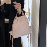 Weiyinxing Women's Bag 2024 New Trend Brand Korean Minority Fashion Double-Shoulder Bag Diamond Hand Chain Small Fragrant Wind Bag