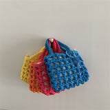Weiyinxing Handbags For Women, Hand-Woven Buns, Mother Bags, Cute Pendant, Holiday Style, Leisure, Hand-Hollowed-Out Women's Bags.