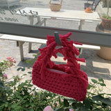 Weiyinxing Bian Chunxia Handbag Hand-Woven Women's Bag Leisure Small Fresh Hollowed-Out Bag Minority Design Holiday Bag