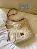 Weiyinxing & KITE Binhai Weekend Tote Bag Female Large Capacity Summer Woven Bag Grass Woven Shoulder Cross-Body Bag