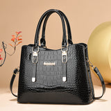 Weiyinxing Minister Female Bag] Autumn And Winter Female Bag 2024 Temperament Handbag Large Capacity Crocodile Grain Women's Bag One-Shoulder Cross-Body Bag