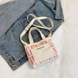Weiyinxing Mini Small Canvas Bag Female 2024 New Simple Handbag Fashion One-Shoulder Cross-Body Bag