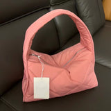 Weiyinxing Pattern Stitched Large-Capacity One-Shoulder Bag Leisure Portable Handbag 2024 New Underarm Fold Tote Bag