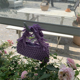Weiyinxing Bian Chunxia Handbag Hand-Woven Women's Bag Leisure Small Fresh Hollowed-Out Bag Minority Design Holiday Bag