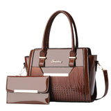 Weiyinxing [Women's Bag] Casual One-Shoulder Women's Bag 2024 New Large Capacity Child Mother Bag Bright Leather Fashion Handbag