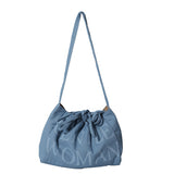Weiyinxing Canvas Bag Bag Female 2024 New Tide Gentlewoman Texture Draw Rope Dumplings Bag One Shoulder Cross-Body Bag