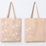 Weiyinxing Canvas Bag Female Cloth Art Large Hand-Held Korean Version Students' Class Schoolbag One-Shoulder Handbag Shopping Bag