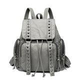 Weiyinxing Washing Leather Backpack 2024 New Ladies' Leisure Bag Large-Capacity Female Travel Backpack