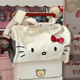 Weiyinxing Cartoon Cute Big Bag One-Shoulder Bow Hello Kitty Handheld Fitness Bag Slanted Travel Bag