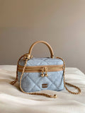 Weiyinxing Wind Chio2nd Monet Blue Ocean Box Bag Niche Designer Bag Female Chain Handbag Single Shoulder Cross-Body Bag