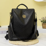 Weiyinxing New Lady's Backpack Is Fashionable, Large-Capacity Knitting, Portable Travel, Anti-Theft Backpack, Fashion Backpack