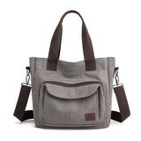 Weiyinxing Capacity Women's Bag 2024 New Canvas Bag Women's Bag Commuter Handbag Versatile Simple Shoulder Cross-Body Bag
