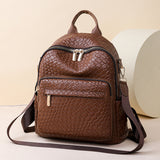 Weiyinxing New Leisure Ladies' Soft Leather Backpack Fashionable Knitting Multi-Functional Travel Women's Backpack In Stock