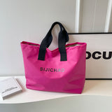 Weiyinxing And Winter Candy Color Nylon Bag Female Large Capacity Short Trip Handbag Bag Versatile One Shoulder Commuter Tote Bag
