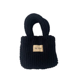 Weiyinxing Korean Version Autumn And Winter One-Shoulder Plush Handbag Simple Pure Color Square Bag Mobile Phone Bag Women's Trend