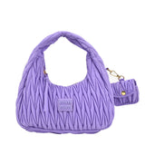 Weiyinxing New 2024 Korean Versatile Ins Handbag Is Popular With A Single Shoulder Pleated Underarm Bag
