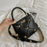 Weiyinxing Bag 2024 On The New Ling Embroidery Line Single Shoulder Cross-Body Bag Fashion Rivet Handbag