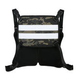 Weiyinxing Men's Cool Shoulder Bag Vest Type Multi-Pocket Tool Double Shoulder Backpack Luminous Reflective Strip Camouflage Backpack